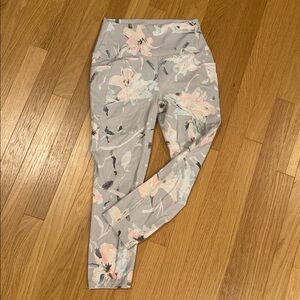 RBX Gray and pink floral Leggings